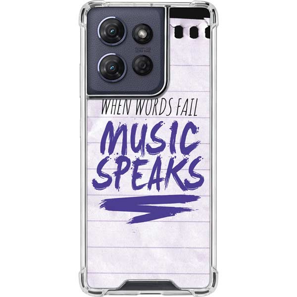 When Words Fail Music Speaks Moto G Power 5G (2025) Clear Case