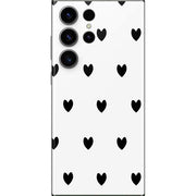 White and Black Hearts Galaxy Skins