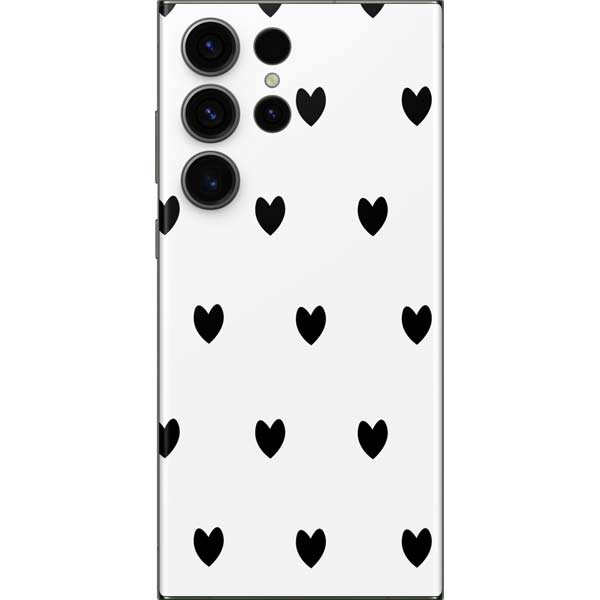 White and Black Hearts Galaxy Skins