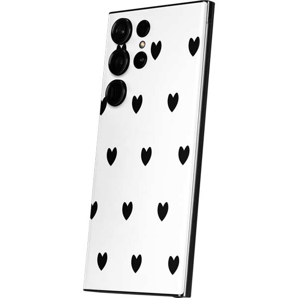 White and Black Hearts Galaxy Skins
