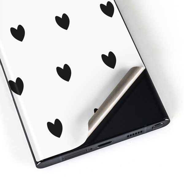 White and Black Hearts Galaxy Skins