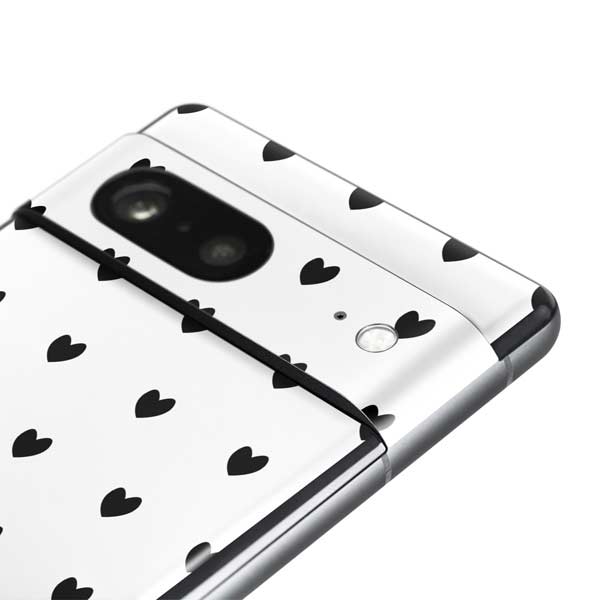 White and Black Hearts Pixel Skins