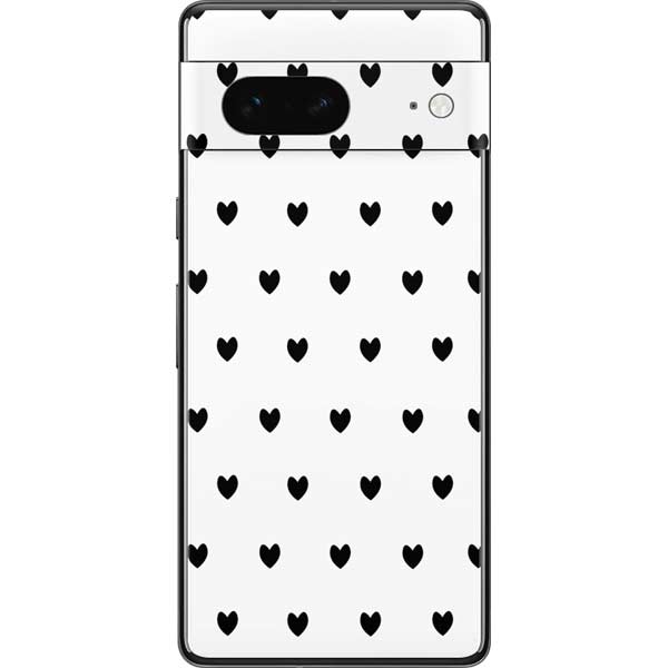 White and Black Hearts Pixel Skins