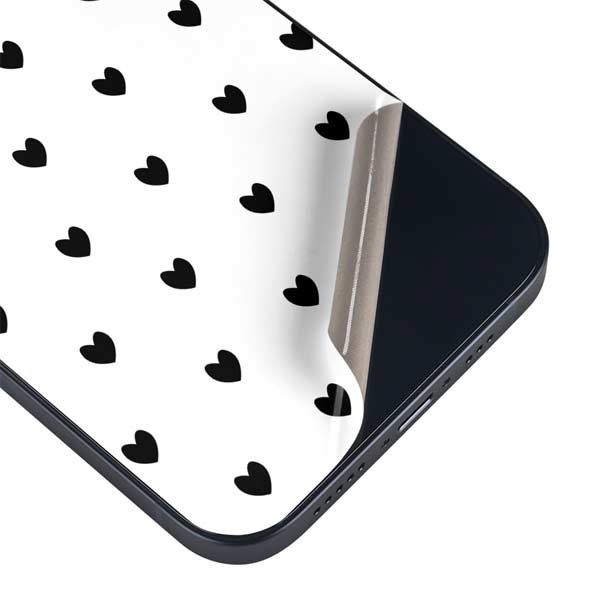 White and Black Hearts iPhone Skins