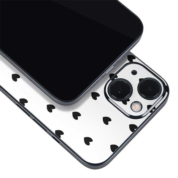 White and Black Hearts iPhone Skins