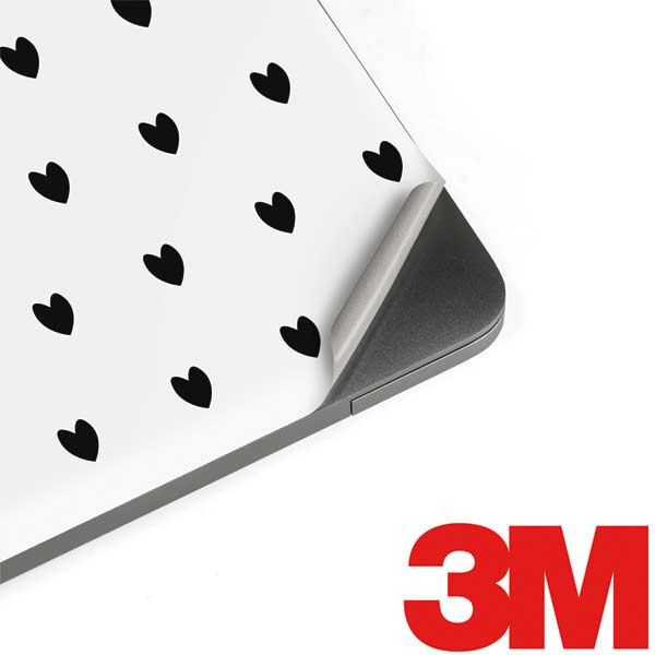 White and Black Hearts MacBook Skins