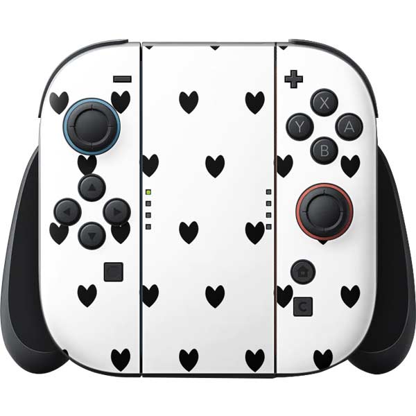 White and Black Hearts Nintendo Skins