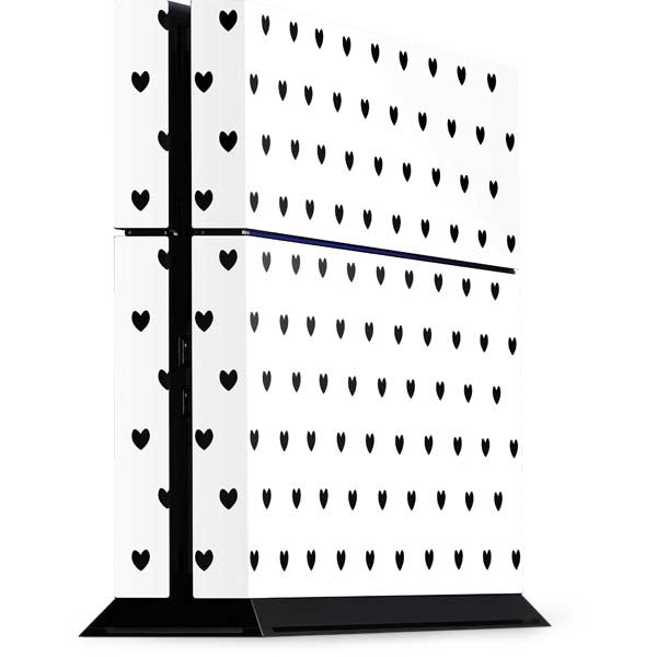 White and Black Hearts PlayStation PS4 Skins