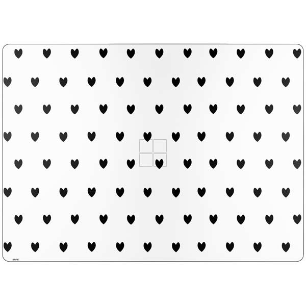 White and Black Hearts Surface Laptop 7 13.8in Skin