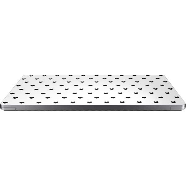 White and Black Hearts Laptop Skins