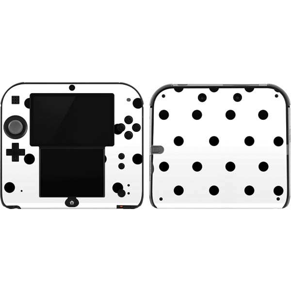White and Black Polka Dots Nintendo Skins