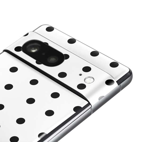 White and Black Polka Dots Pixel Skins