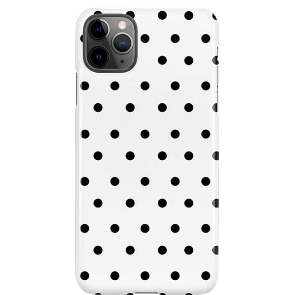 White and Black Polka Dots iPhone Cases
