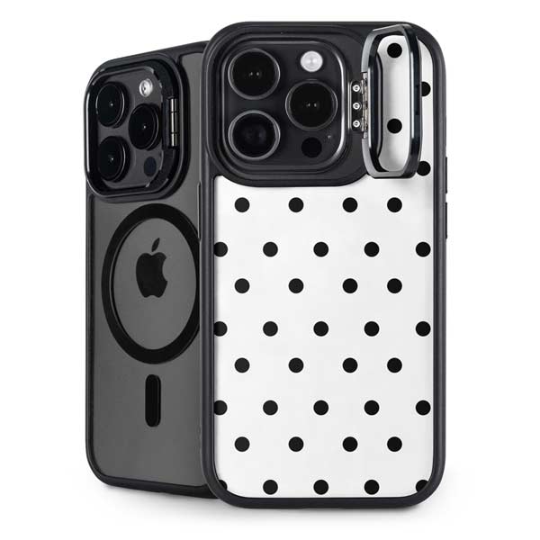 White and Black Polka Dots iPhone Cases