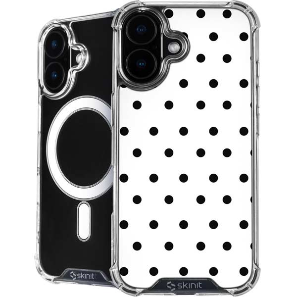 White and Black Polka Dots iPhone 17 MagSafe Case