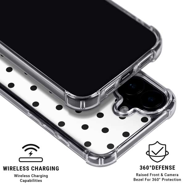 White and Black Polka Dots iPhone 17 MagSafe Case