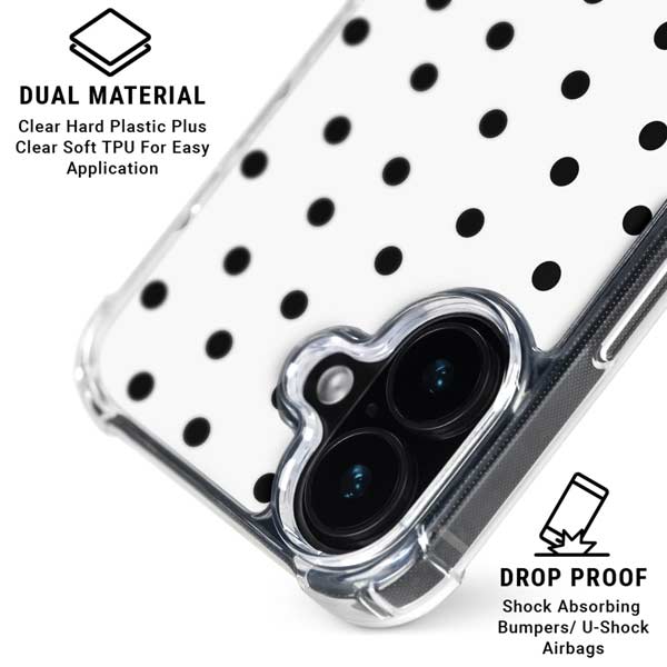 White and Black Polka Dots iPhone 17 MagSafe Case