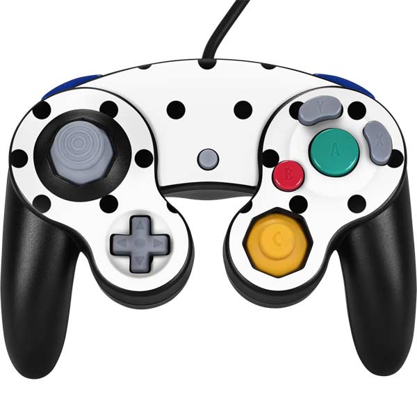 White and Black Polka Dots Nintendo Skins