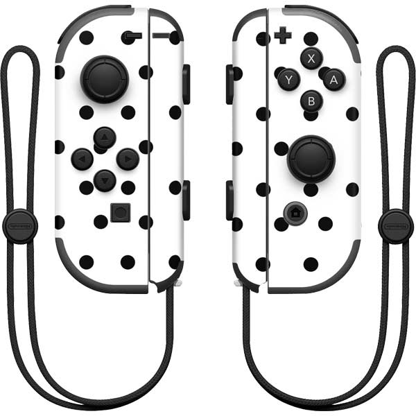 White and Black Polka Dots Nintendo Skins