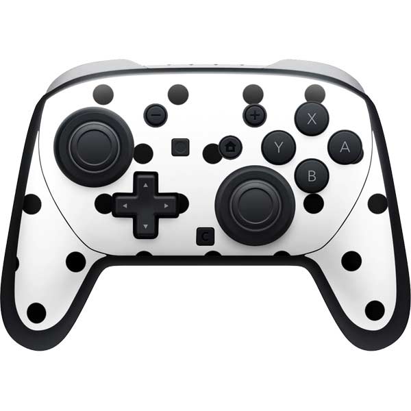 White and Black Polka Dots Nintendo Skins