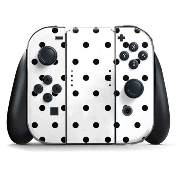 White and Black Polka Dots Nintendo Skins