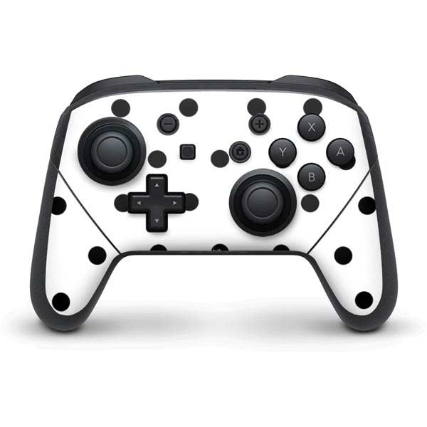 White and Black Polka Dots Nintendo Skins