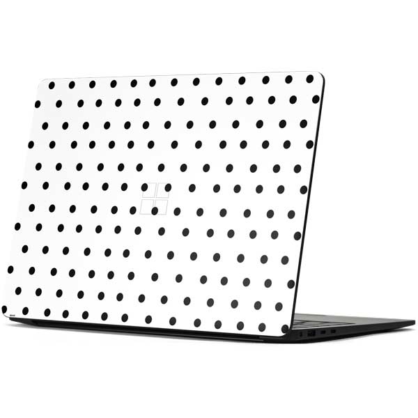 White and Black Polka Dots Surface Laptop 7 13.8in Skin