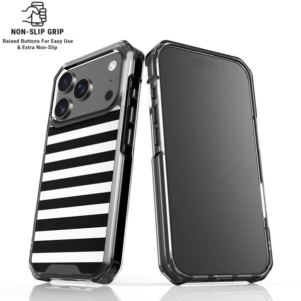 White and Black Stripes iPhone 17 Pro MagSafe Case