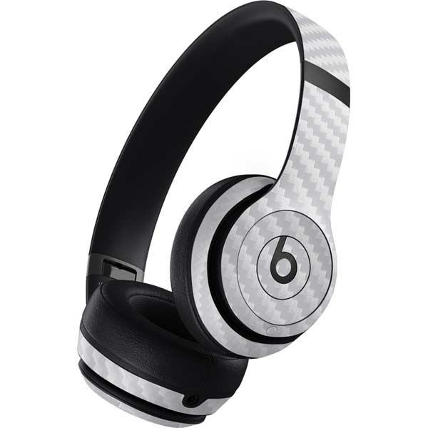 White Carbon Fiber Specialty Texture Material Beats Studio Pro Wireless Headphones Skin