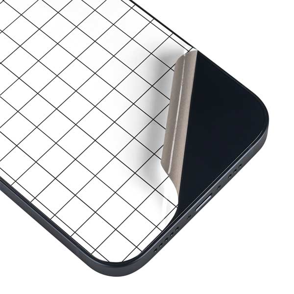 White Grid iPhone 15 Skin