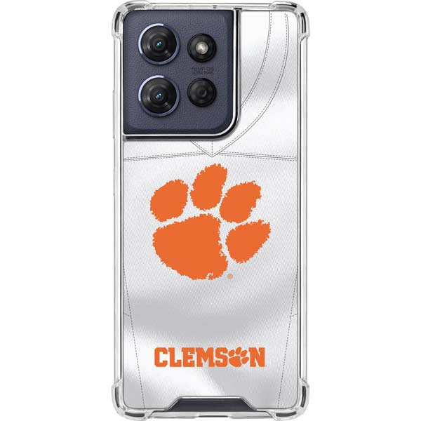 Clemson University White Jersey Moto G Power 5G (2025) Clear Case