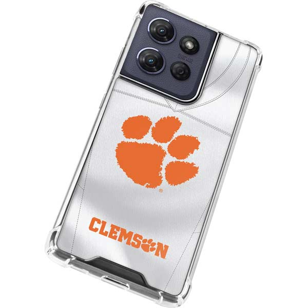 Clemson University White Jersey Moto G Power 5G (2025) Clear Case