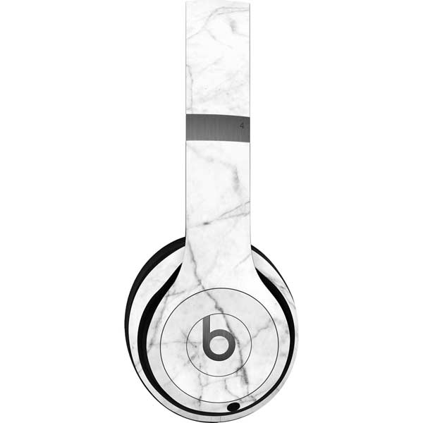 White Marble Beats Solo 4 Wireless Headphones Skin