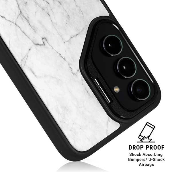 White Marble Galaxy S25 Plus Kickstand Case