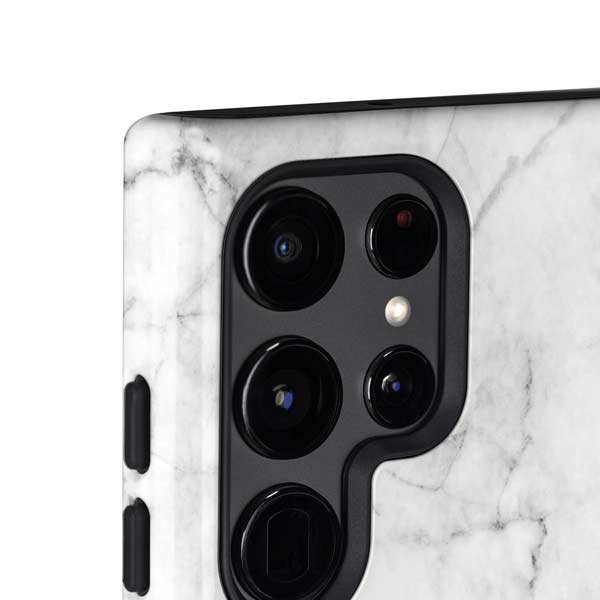 White Marble Galaxy S25 Ultra Impact Case