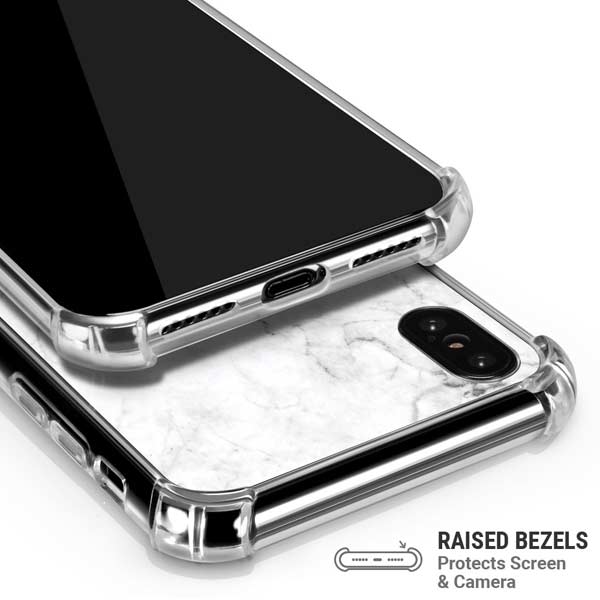 White Marble iPhone X/XS Clear Case