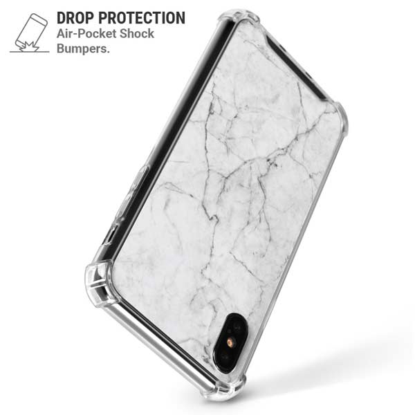 White Marble iPhone X/XS Clear Case