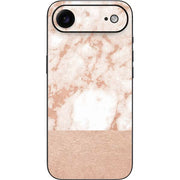White Rose Gold Marble iPhone 17 Air Skin