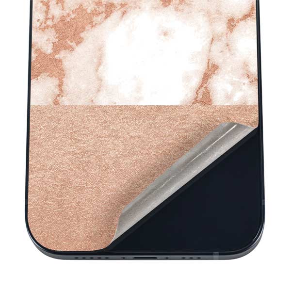 White Rose Gold Marble iPhone 17 Air Skin