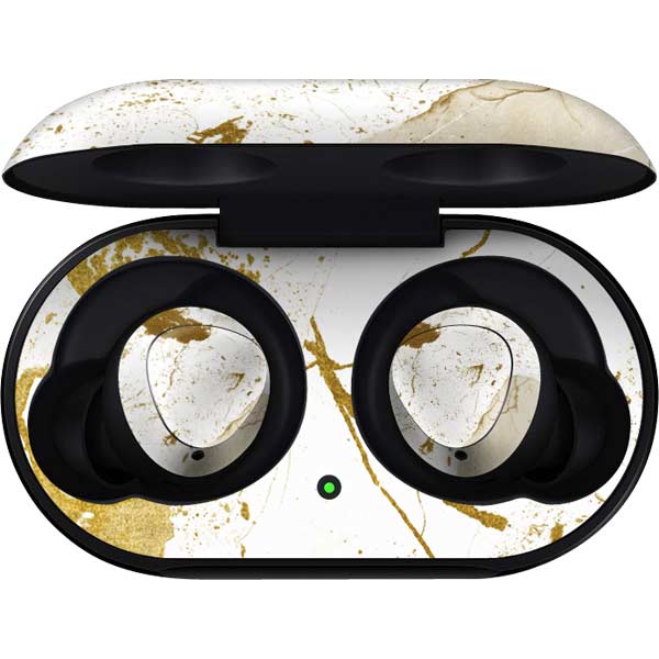 White Scattered Marble Galaxy Buds Skin