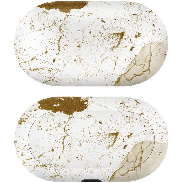 White Scattered Marble Galaxy Buds Skin