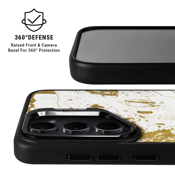 White Scattered Marble Galaxy S26 Plus Kickstand Case