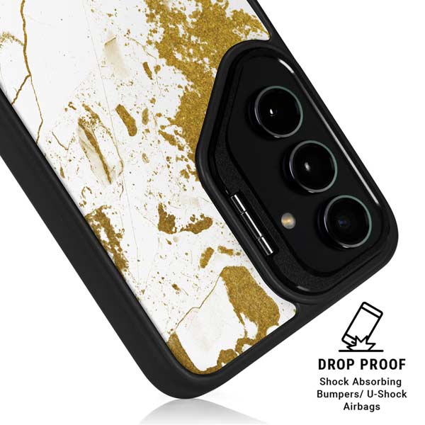 White Scattered Marble Galaxy S26 Plus Kickstand Case