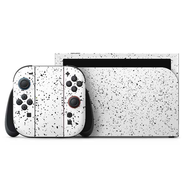 White Speckle Nintendo Skins