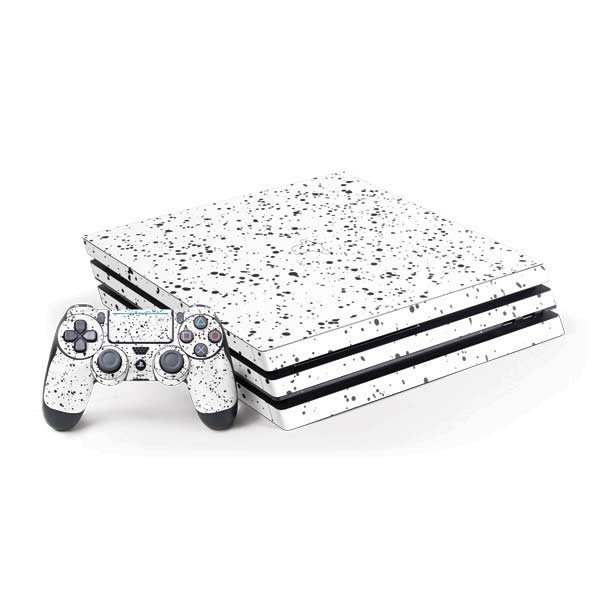 White Speckle PlayStation PS4 Skins