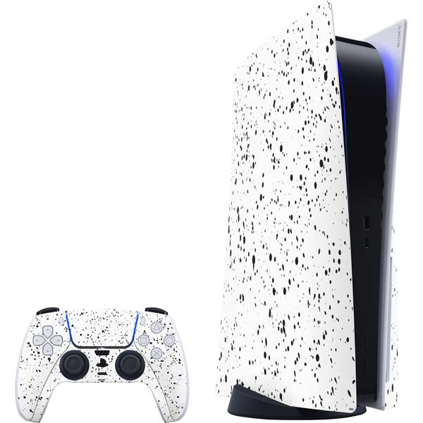 White Speckle PlayStation PS5 Skins