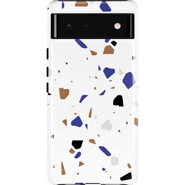 White Terrazzo Pixel Cases