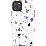 White Terrazzo iPhone Cases