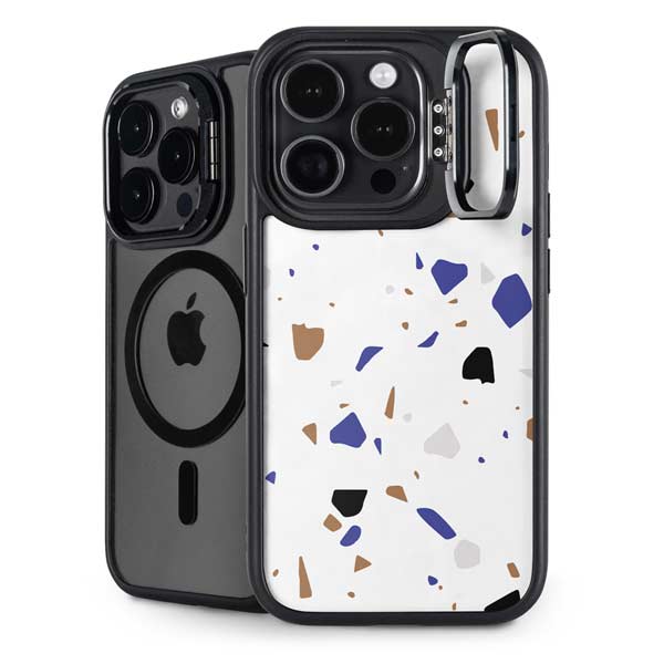 White Terrazzo iPhone Cases