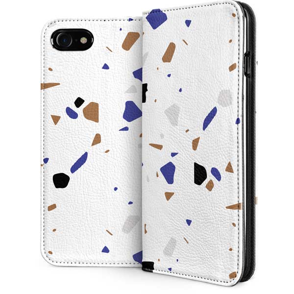 White Terrazzo iPhone Cases